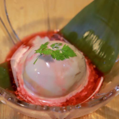 バニラアイスのリキュールかけ