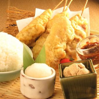 Hokkaido pork and chicken tempura bento