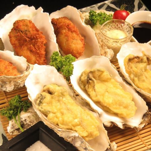 "Arata" oyster tempura and oyster fry lunch