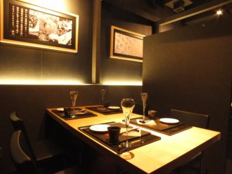 Recommended table seats for small groups.Since there is a partition, you can relax slowly without worrying about the surroundings.Completely private rooms are popular, so we recommend that you make an early reservation.