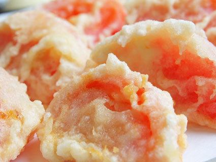 Ripe tomato salt tempura / Hokkaido potato butter