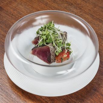 カツオのわら焼き カルパッチョ