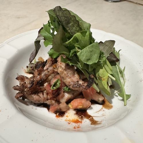 鶏せせりの藁焼き イタリアンポン酢