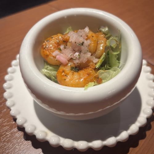 エビのガーリックハーブマリネ