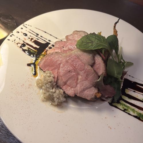 薩摩、白美豚のわら炭火焼