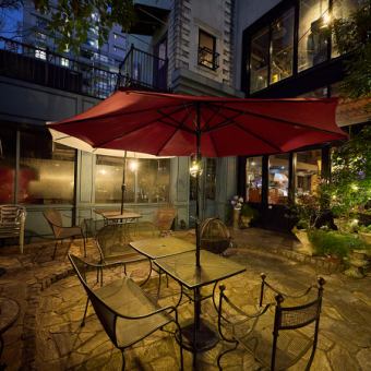 Enjoy lunch on a stylish cobblestone terrace. Terrace seats