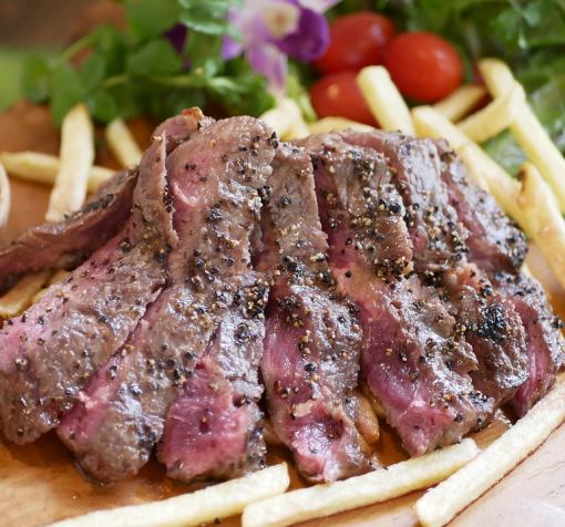 牛ステーキやソフトシェルクラブ7皿10品 2.5H飲み放題付き♪→6800円(税込)※前日17時までの予約