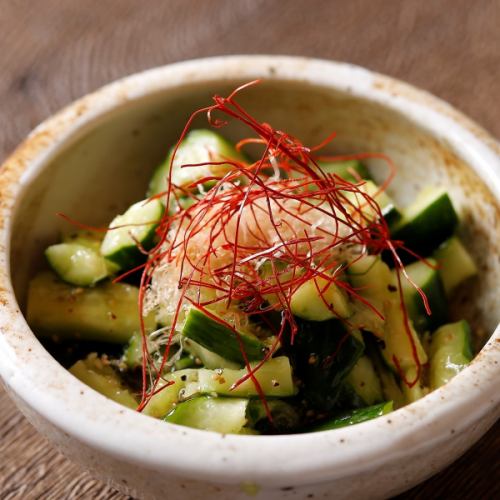 Salted tataki cucumber