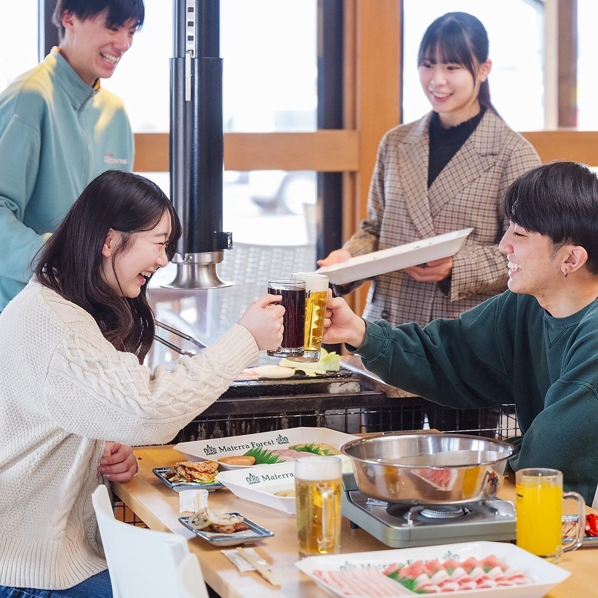 ありがとう企画しゃぶしゃぶorBBQコースを是非ご堪能ください♪