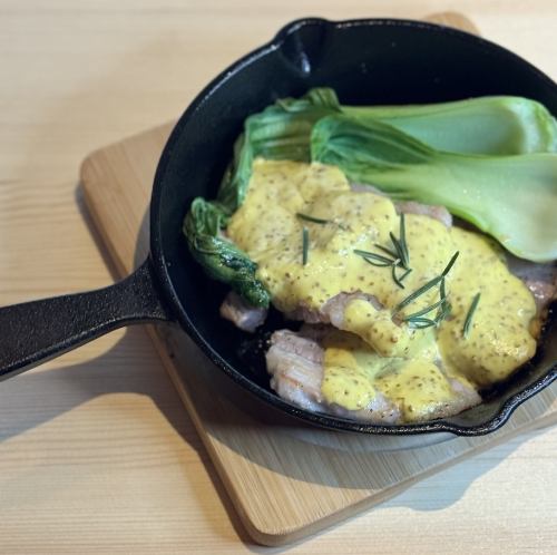 三元豚バラマスタードソース