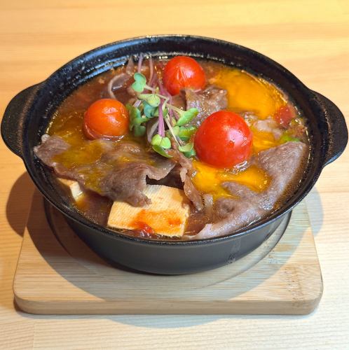 鉄板トマトすき焼き