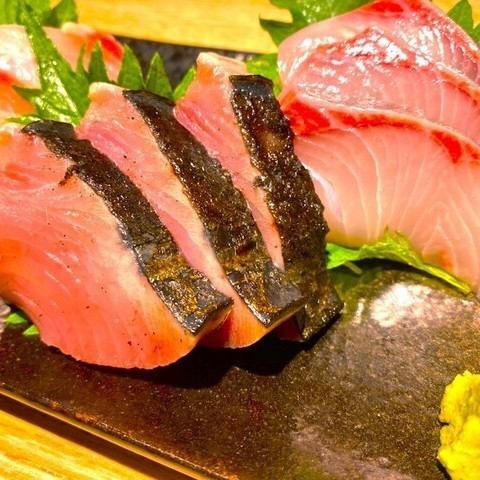 盡情享受新鮮的生魚片♪【三種生魚片】