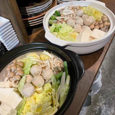 Includes 2 hours of all-you-can-drink! Horse and chicken collaboration [Chicken meatball hotpot] course