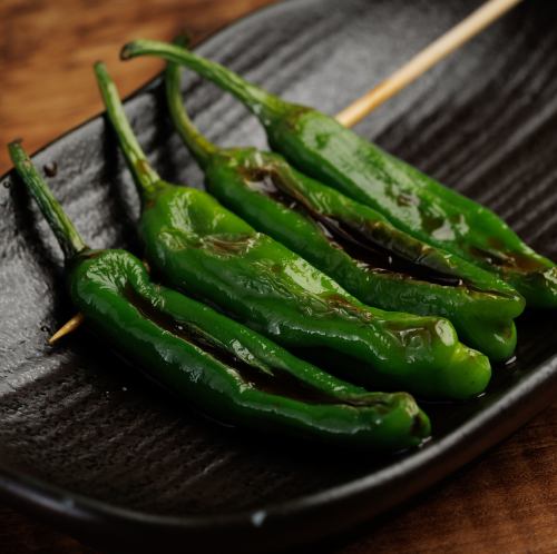 Shishito pepper skewers