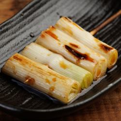 Grilled green onion skewers