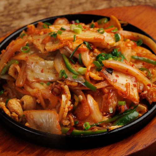 Fried pig kimchi