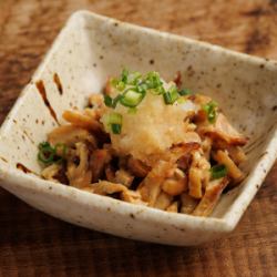 Chicken skin ponzu