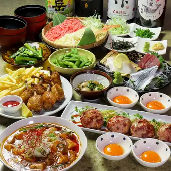 【毎日無双コース】2時間飲み放題付(ビール無)!牛たん入つくね&ホルモン麻婆豆腐※全日OK