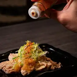 Chicken neck meat with ponzu sauce