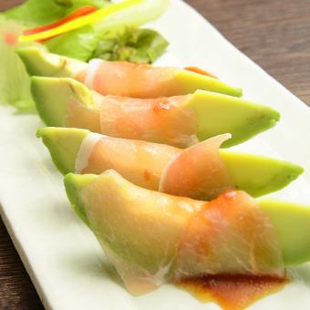 いちじく生ハム巻/アボカド生ハム巻　各