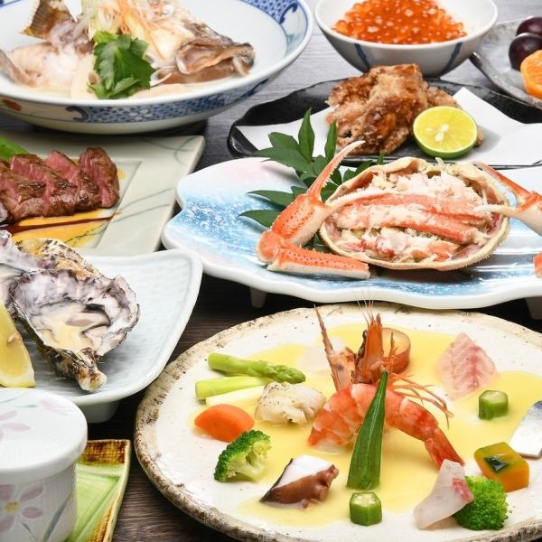 【旬の食材を使用した大将厳選おまかせコース】11000円(お料理のみ)