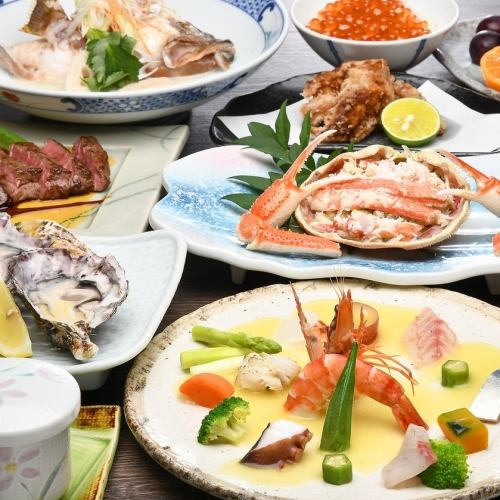 【旬の食材を使用した大将厳選おまかせコース】11000円(お料理のみ)