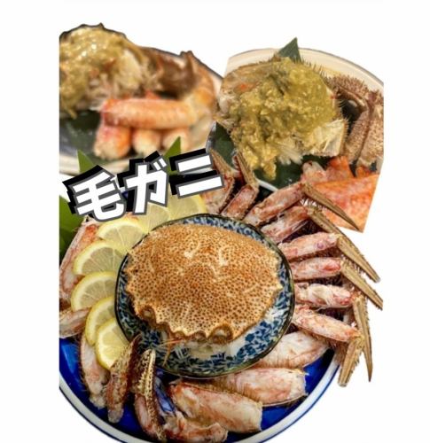 ≪単品料理≫毛ガニ（1杯/約500g前後）12,000円(税込)　～大きいサイズで食べ易い♪～