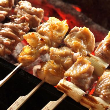 Our best selling point!! We have a variety of Binchotan charcoal-grilled yakitori.155 yen~