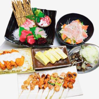 [Yume no Mori] 2 hours all-you-can-drink with Miyazaki chicken full course and luxurious fresh seafood 6,215 yen → 5,915 yen