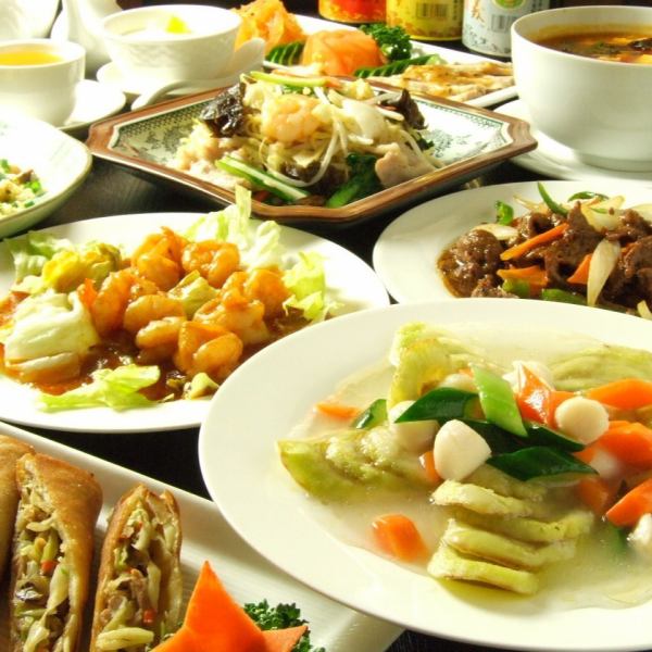 Great for parties, parties, gatherings, etc. 2 hours all-you-can-drink + 7 dishes [Authentic Chinese cuisine course] 3,500 yen (tax included)