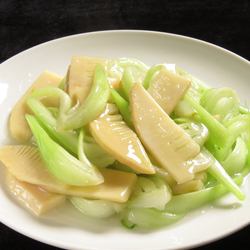 Stir-fried bok choy and bamboo shoots