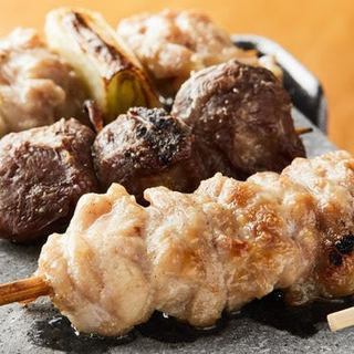 ★100 minutes of all-you-can-drink included★12 dishes in total [Strictly grilled chicken] "Kushiyaki course" 4,500 yen (tax included)