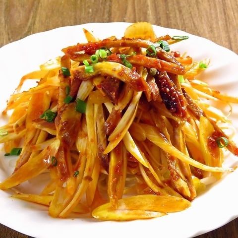 干し豆腐の千切り和え/ネギチャーシュー/じゃが芋の千切り和え