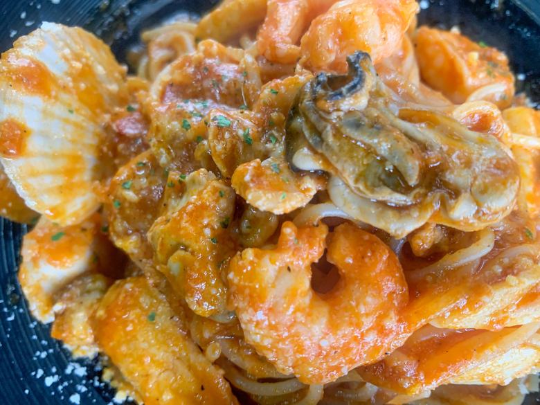 Pescatore pasta with specially selected seafood