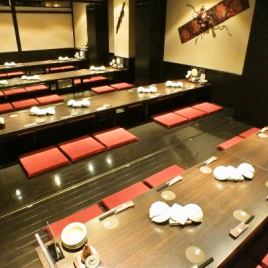 It is a perfect place for company parties and class reunions.We have a large number of seats that can be used for a variety of occasions, from small to large parties, girls' night out, birthdays, etc.The horigotatsu design makes your feet comfortable.You can relax comfortably.