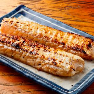 Grilled salmon belly