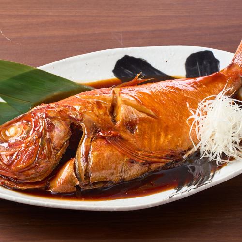 Braised whole red snapper