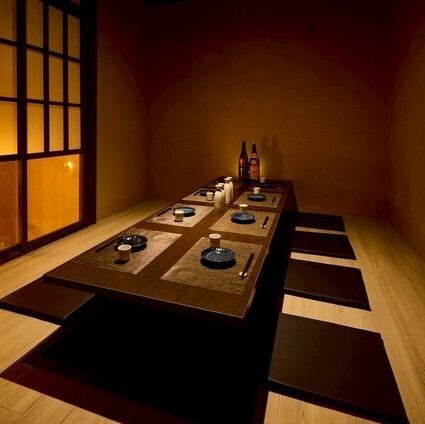 10名以上の宴会も完全個室。プライベート空間で楽しむ。