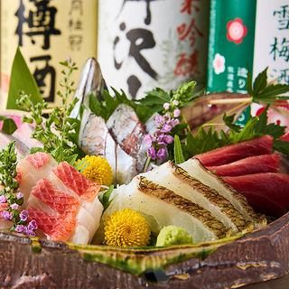 【本厚木×海鮮居酒屋】市場直送！お造り5点盛り合わせ
