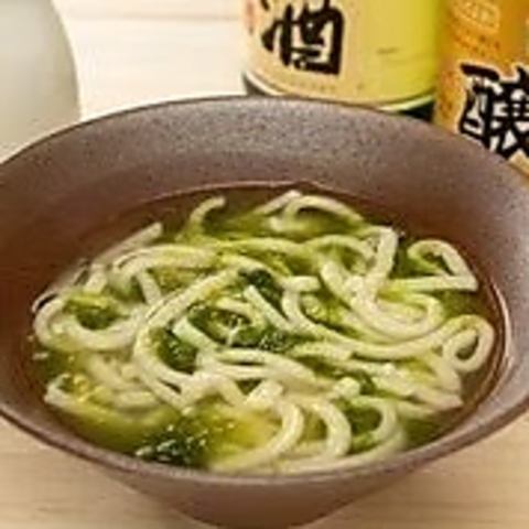 あおさ入りおでん出汁うどん