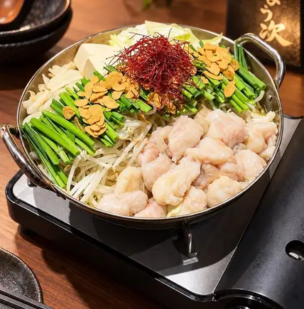【忘年会に◎2時間飲み放題付】選べる絶品もつ鍋×刺身3点盛りなど全8品『彩コース』