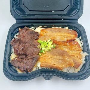 牛ハラミと牛バラカルビ焼肉弁当