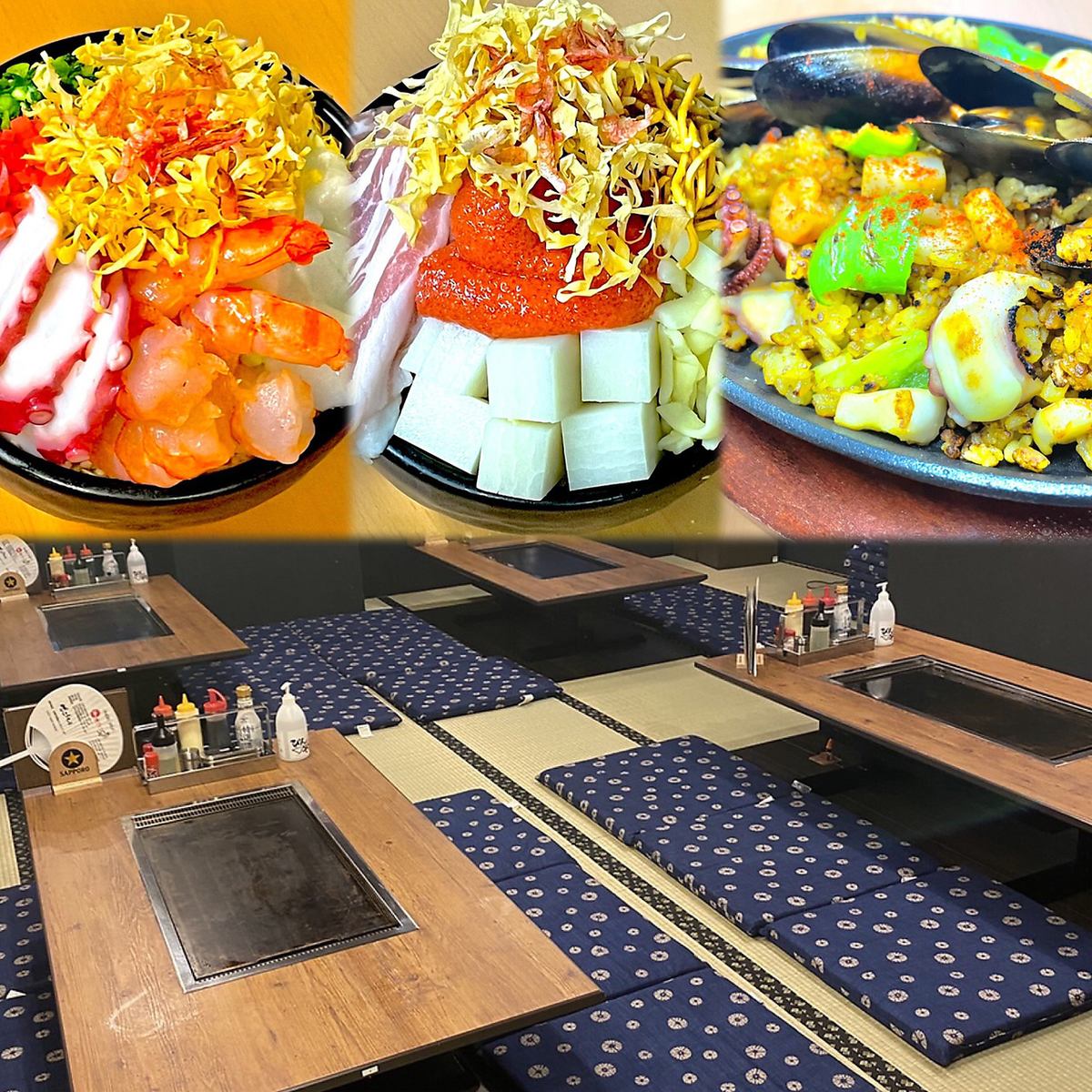 Close to Mizue Station! Plenty of private rooms! Cheap! A teppan izakaya that was used in famous drama locations and gourmet programs!