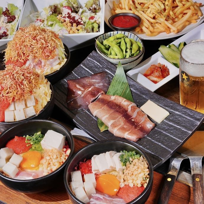 2時間飲み放題付き もんじゃ・お好み焼き3500円コース | 下町もんじゃ