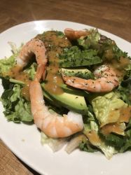 Shrimp and avocado salad