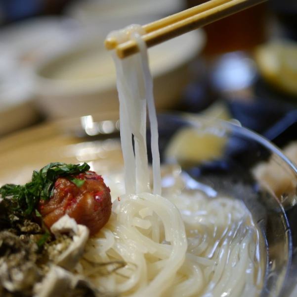 Japanese-style cold noodles at the end