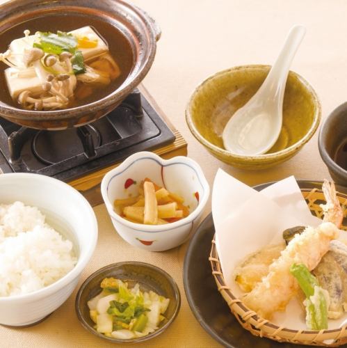 [Complete reservation system] "Yudofu and tempura Japanese set"