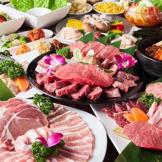 [Luxurious Wagyu Beef 120-minute all-you-can-eat and drink course] 130 highly satisfying dishes including beef tongue and steak for 5,069 yen (tax included)