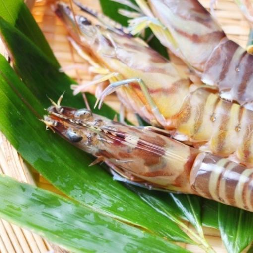 【海鮮鐵板燒套餐】天然虎蝦、扇貝、白魚、明石章魚、烤蔬菜、甜點