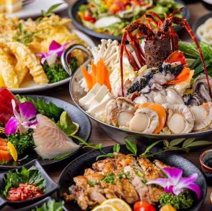 生ビール付■3H飲み放題付『瑞宴コース』牡蠣鍋・本鮪・黒毛和牛など贅沢三昧全9品6000⇒5000円